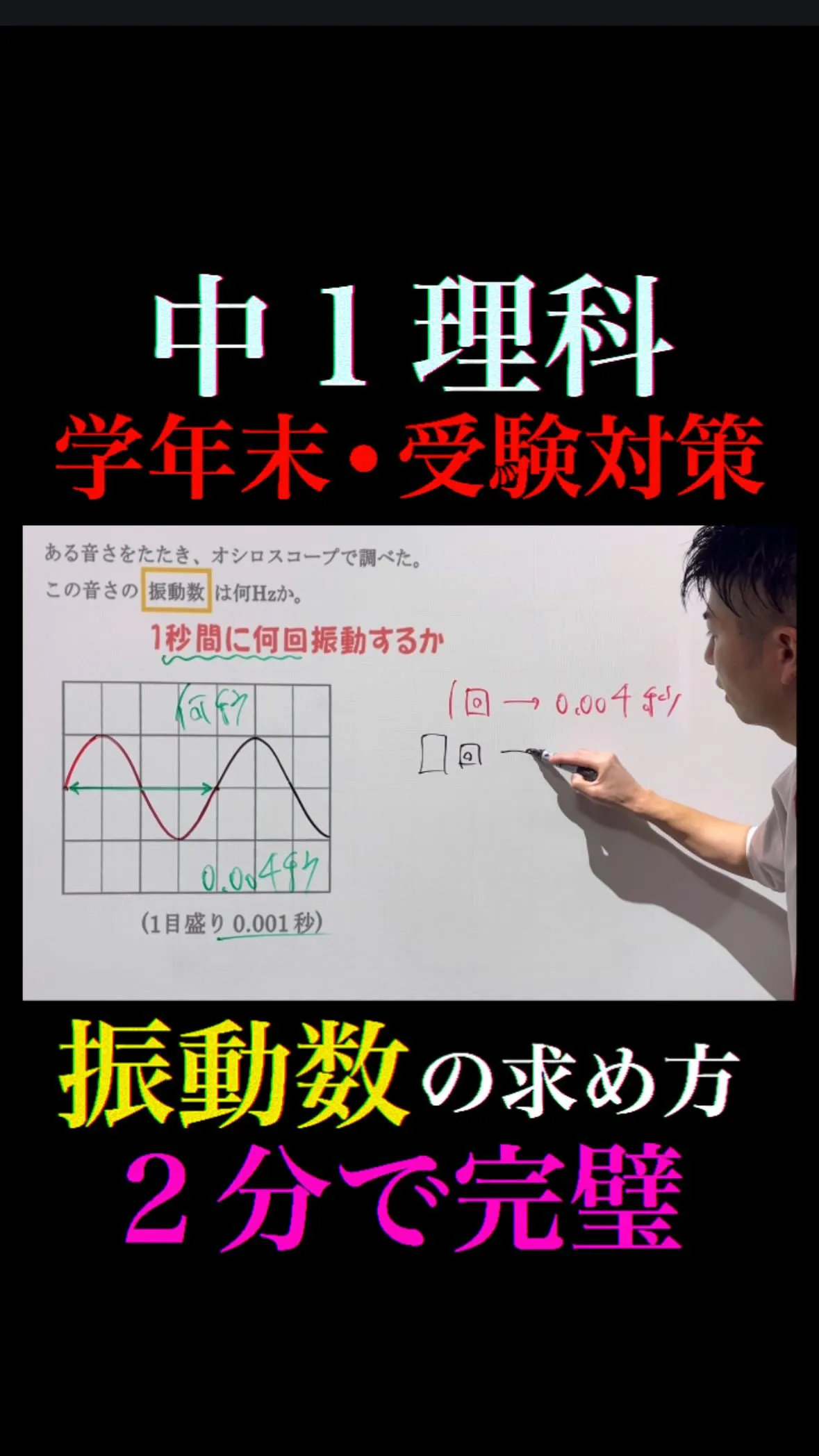 【中1理科】振動数の求め方を完全攻略🔥