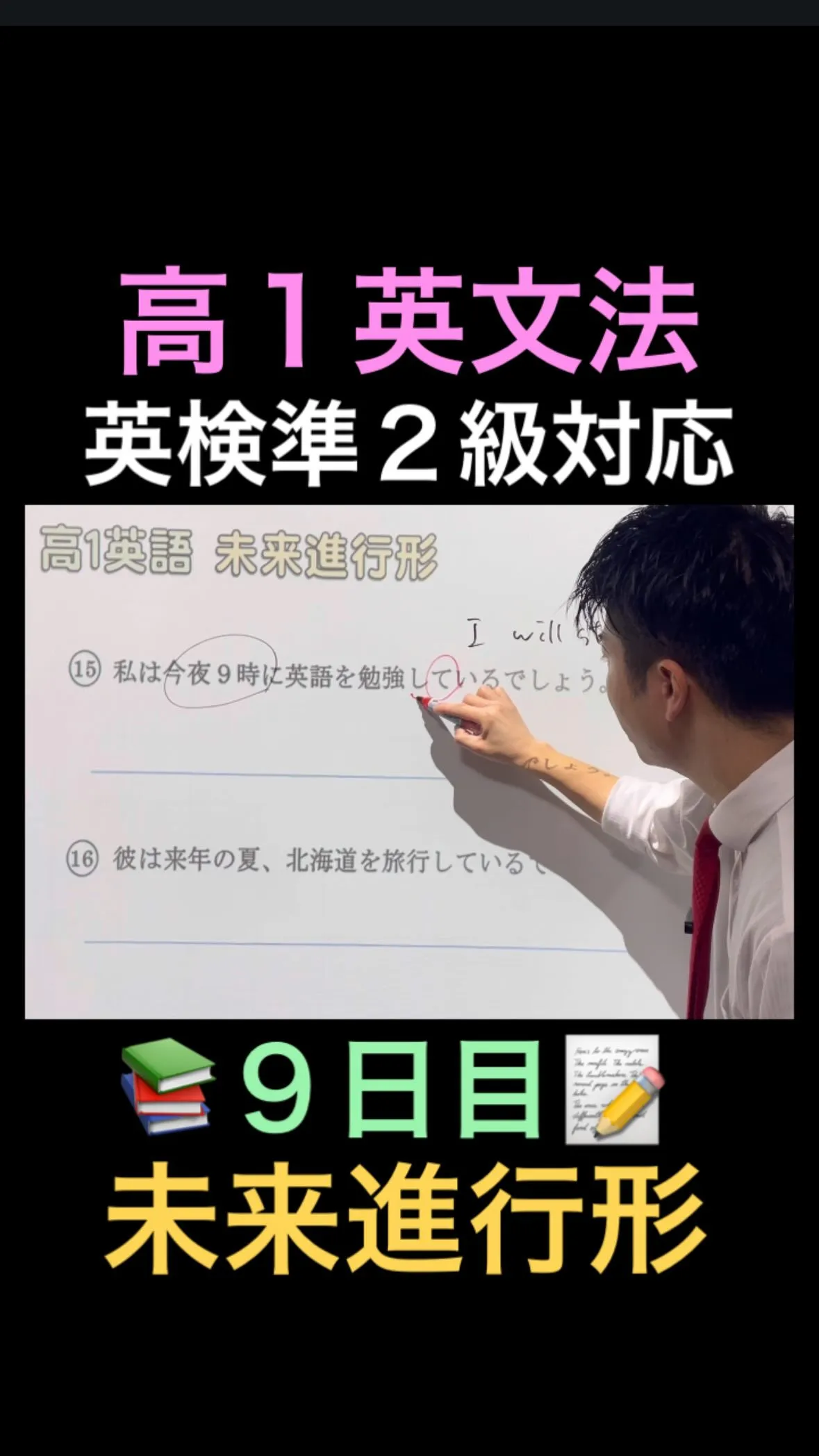【高1英文法｜未来進行形を完全理解📚】