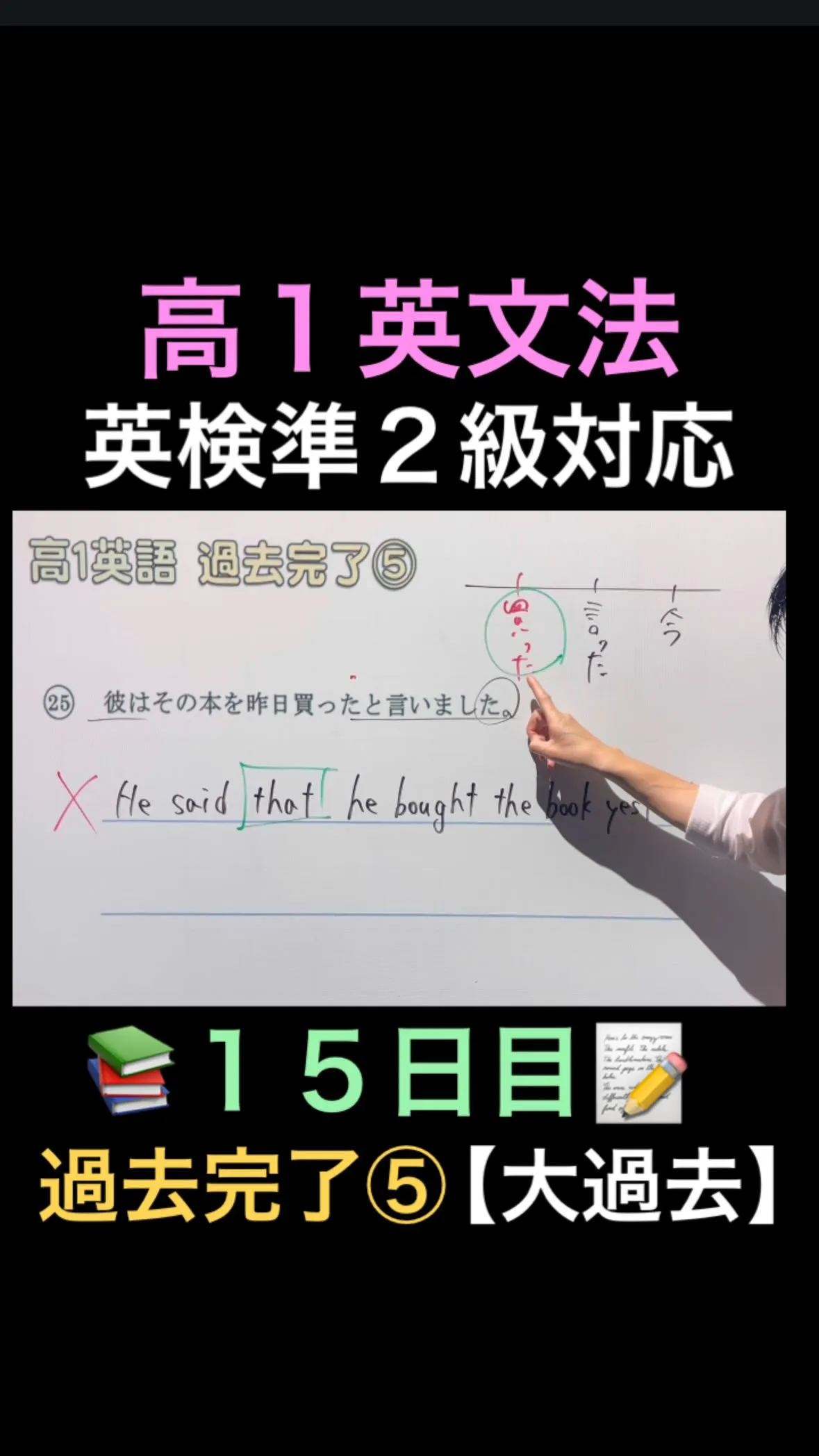 【高1英文法📘過去完了⑤｜大過去🔥】